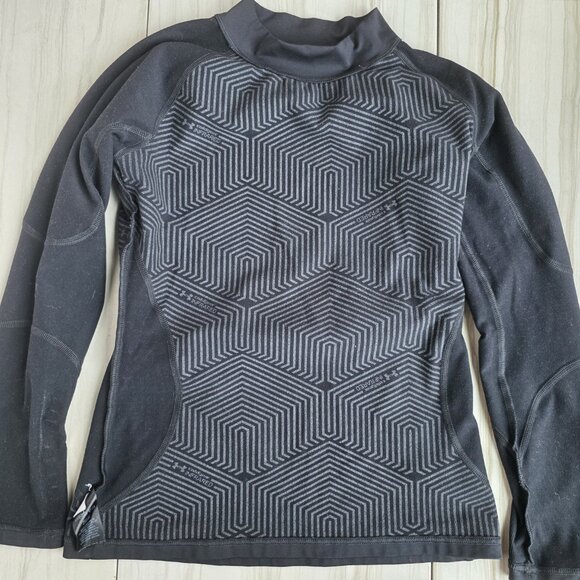 Under Armour Coldgear Long Sleeve Mock Neck Fitted Shirt - YLG/JG/G - Picture 8 of 11